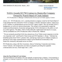 NASA Awards $217M Contract to PCI Productions, LLC